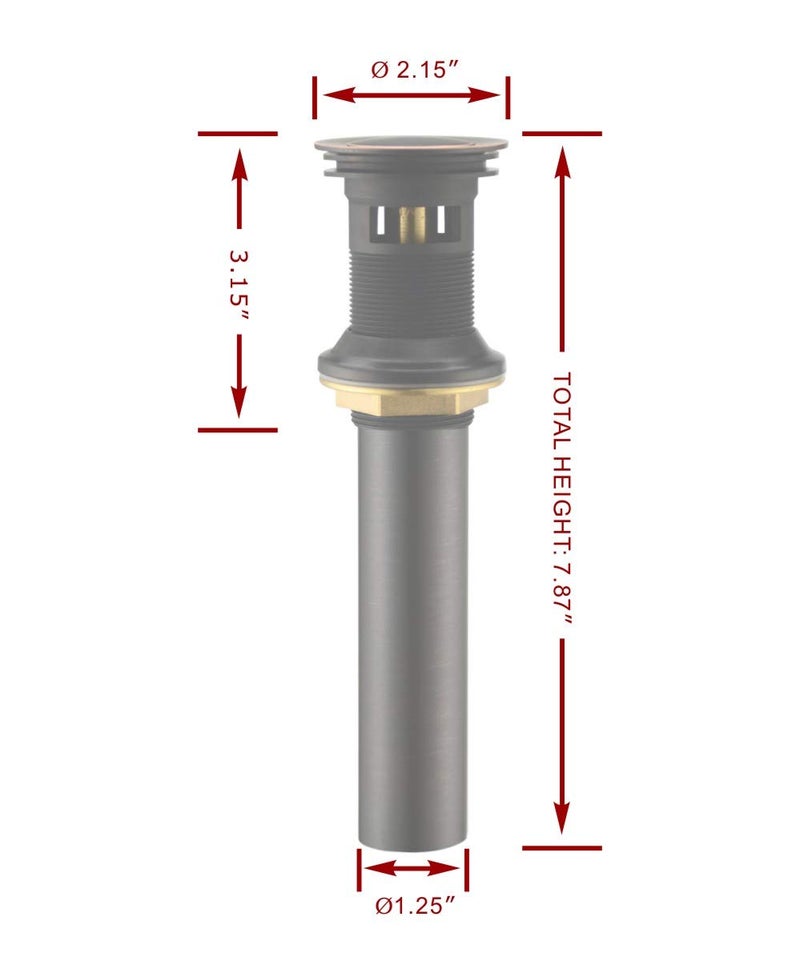 Purelux Pop up Drain Stopper for Bathroom Faucet Vanity or Vessel Sink Bathroom Drain Assembly No Overflow, Oil Rubbed Bronze - Image 3